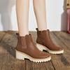 imageWomens Ankle Boots Comfortable Chunky Heel Chelsea Style Boot with Side Zipper Casual ampamp Stylish