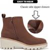 imageWomens Ankle Boots Comfortable Chunky Heel Chelsea Style Boot with Side Zipper Casual ampamp Stylish