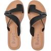 imageWomens Flat Slides Sandals Summer Flip Flops Comfort Round Open Toe Slip On Strap Thong Beach Shoes for WomenBlack 003