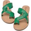 imageWomens Flat Slides Sandals Summer Flip Flops Comfort Round Open Toe Slip On Strap Thong Beach Shoes for WomenGreen 003