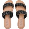 imageWomens Flat Slides Sandals Summer Slippers Comfortable Braided Strap Round Open Toe Casual Beach Shoes for WomenBlack 002