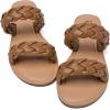 imageWomens Flat Slides Sandals Summer Slippers Comfortable Braided Strap Round Open Toe Casual Beach Shoes for WomenBrown 002