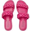 imageWomens Flat Slides Sandals Summer Slippers Comfortable Braided Strap Round Open Toe Casual Beach Shoes for WomenHot Pink 002