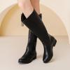 imageWomens Knee High Boots  Stylish and Comfortable Round Toe Tall Riding Combat Boots with Side Zipper Closure for Fall and Winter Wear For WomenBkpu126