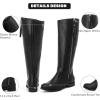 imageWomens Knee High Boots  Stylish and Comfortable Round Toe Tall Riding Combat Boots with Side Zipper Closure for Fall and Winter Wear For WomenBkpu126