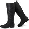 imageWomens Knee High Boots  Stylish and Comfortable Round Toe Tall Riding Combat Boots with Side Zipper Closure for Fall and Winter Wear For WomenBlack Bmf 119