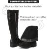 imageWomens Knee High Boots  Stylish and Comfortable Round Toe Tall Riding Combat Boots with Side Zipper Closure for Fall and Winter Wear For WomenBlack Pu 005