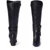 imageWomens Knee High Boots with Chunky Heel Pointed Toe Comfortable and Fashionable for Fall and Winter Wear for WomenBlack Pu 303