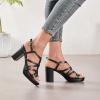 imageWomens Platform Heels Chunky Heeled Sandals Prom Summer Dressy Shoes Ankle Strappy Block High Mid Heel Sandal Comfortable Casual Stylish Square Open Toe for LadiesBlack 093