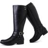 imageWomens Knee High Boots  Stylish and Comfortable Round Toe Tall Riding Combat Boots with Side Zipper Closure for Fall and Winter Wear for WomenBkpu123