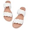 imageWomens Flat Slides SandalsComfortable Casual Summer Beach Shoes Round Open Toe Braided Strap Slippers for WomenBeige 081