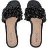 imageWomens Flat Slides Sandals Pearl Decor Summer Dressy Slippers Comfortable Casual Prom Shoes for WomenBlack 223