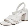 imageWomens Heels Chunky Heeled Sandals Prom Summer Dressy Shoes Ankle Strappy Block High Mid Heel Sandal Comfortable Casual Stylish Square Open Toe for LadiesWhite 084
