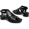 imageWomens Low Heels Block Chunky Heeled Sandals Prom Summer Causal Dressy Ankle Strap Short Shoes Beach Sandal Comfortable Square Open Toe Stylish for LadiesBlack 091