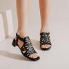 imageWomens Low Heels Block Chunky Heeled Sandals Prom Summer Causal Dressy Ankle Strap Short Shoes Beach Sandal Comfortable Square Open Toe Stylish for LadiesBlack 091