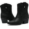 imageWomens Ankle Cowboy Boots Western Cowgirl BootiesClassic Casual Comfortable Chunky Heeled Shoes Low Mid Heel Calf Short Boots for WomenBlack Bmf 976