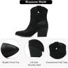 imageWomens Ankle Cowboy Boots Western Cowgirl BootiesClassic Casual Comfortable Chunky Heeled Shoes Low Mid Heel Calf Short Boots for WomenBlack Bmf 976