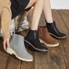 imageWomens Ankle Boots Comfortable Chunky Heel Chelsea Style Boot with Side Zipper Casual ampamp StylishGrey Pu 007
