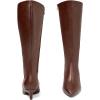 imageWomens Extra Wide Calf Knee High Boots Stiletto Heeled True Wide Width Plus Size KneeHigh Boot Comfort Pointed Toe Tall Long Boots for WomenBrown Pu 371