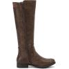 imageWomens Knee High Boots  Comfortable Wide Calf Side Zipper Riding Shoes Round Toe Buckle Casual Winter Boots for WomenTan Pu 281