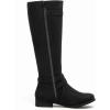 imageWomens Knee High Boots Classic Comfort Riding Combat Boot Round Toe Side Zipper Long Tall Fall Winter Boots for WomenBlack Pu 305