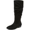 imageWomens Extra Wide Calf Knee High Boots True Wide Width Long Slouchy Ladies Boots Flat Low Heel Casual Combat Tall Boots for WomenBlack Mf 368