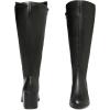 imageWomens Extra Wide Calf Knee High Boots True Wide Width Chunky Heeled Boot Comfortable Plus Size Tall Long Gogo Boots for WomenBlack Pu 370