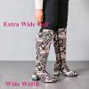 imageWomens Extra Wide Calf Knee High Boots True Wide Width Chunky Heeled Boot Comfortable Plus Size Tall Long Gogo Boots for WomenPaisley Mf 370