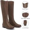 imageWomens Knee High Boots Stylish Comfort Round Toe Tall Riding Combat Boot Classic Fashion Fall Winter Boots for WomenBrown Bmf 909