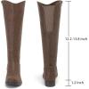 imageWomens Knee High Boots Stylish Comfort Round Toe Tall Riding Combat Boot Classic Fashion Fall Winter Boots for WomenBrown Bmf 909
