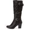 imageWomens Slouchy Knee High Boots with Chunky Heel Pointed Toe Comfortable and Fashionable Fall Winter Boots for WomenBlack Zpu 301