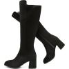 imageWomens Extra Wide Calf Knee High Boots True Wide Width Chunky Heeled Boot Comfortable Plus Size Tall Long Gogo Boots for WomenBlack Mf 370