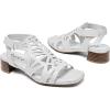imageWomens Chunky Heeled Sandals  Block Low Heels Summer Ankle Strappy Square Open Toe Dressy Wedding Sandals for WomenBeige 091
