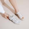 imageWomens Chunky Heeled Sandals  Block Low Heels Summer Ankle Strappy Square Open Toe Dressy Wedding Sandals for WomenBeige 091