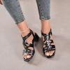 imageWomens Chunky Heeled Sandals  Block Low Heels Summer Ankle Strappy Square Open Toe Dressy Wedding Sandals for WomenBlack 090