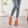 imageWomens Chunky Heeled Sandals  Block Low Heels Summer Ankle Strappy Square Open Toe Dressy Wedding Sandals for WomenTan 090