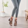 imageWomens Chunky Heeled Sandals  Square Open Toe Ankle Strappy Dressy Pump Heels Wedding Party Shoes for WomenBlack 094