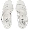 imageWomens Chunky Heeled Sandals  Square Open Toe Ankle Strappy Dressy Pump Heels Wedding Party Shoes for WomenWhite 084