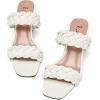 imageWomens Heels Braided Heeled Sandals Squear Open Toe Slides Sandals Slip on Chunky Heel Sandals Dressy Summer Shoes for WomenBeige 085