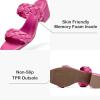 imageWomens Heels Braided Heeled Sandals Squear Open Toe Slides Sandals Slip on Chunky Heel Sandals Dressy Summer Shoes for WomenPink 085