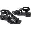 imageWomens Chunky Heeled Sandals  Block Low Heels Summer Ankle Strappy Square Open Toe Dressy Wedding Sandals for WomenBlack 090
