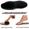 imageWomens Ankle Boots  Slouchy Fashion Low Calf Flat Booties Comfortable Round Toe Fall Winter Casual Short Boots for WomenBlack Mf 974