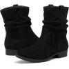 imageWomens Ankle Boots  Slouchy Fashion Low Calf Flat Booties Comfortable Round Toe Fall Winter Casual Short Boots for WomenBlack Mf 974
