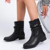 imageWomens Ankle Boots  Slouchy Fashion Low Calf Flat Booties Comfortable Round Toe Fall Winter Casual Short Boots for WomenBlack Pu 974