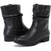 imageWomens Ankle Boots  Slouchy Fashion Low Calf Flat Booties Comfortable Round Toe Fall Winter Casual Short Boots for WomenBlack Pu 974