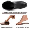 imageWomens Ankle Boots  Slouchy Fashion Low Calf Flat Booties Comfortable Round Toe Fall Winter Casual Short Boots for WomenBlack Pu 974
