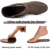 imageWomens Ankle Boots  Slouchy Fashion Low Calf Flat Booties Comfortable Round Toe Fall Winter Casual Short Boots for WomenBrown Pu 974