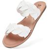 imageWomens Flat Slides Sandals Summer Slippers Comfortable Braided Strap Round Open Toe Casual Beach Shoes for WomenBeige 081