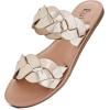 imageWomens Flat Slides Sandals Summer Slippers Comfortable Braided Strap Round Open Toe Casual Beach Shoes for WomenGold 081