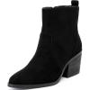 imageWomens Ankle Boots Chunky Heeled Booties Comfortable Fashion Low Mid Block Heel Pointed Toe Fall Winter Short Boots for WomenBlack Mf 970